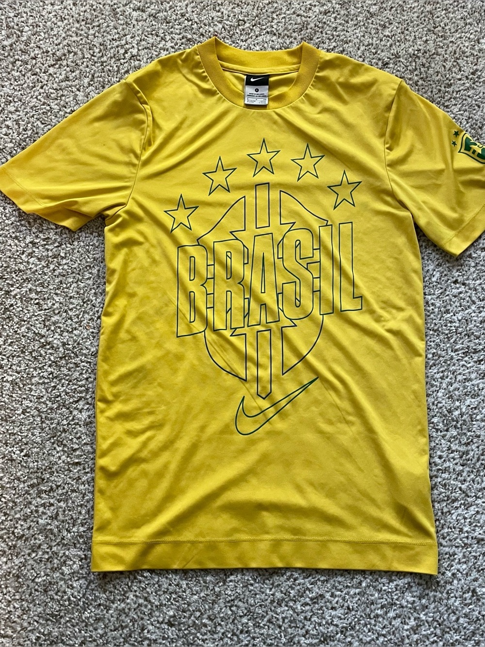 Nike Yellow Brasil Graphic Short Sleeve Tee